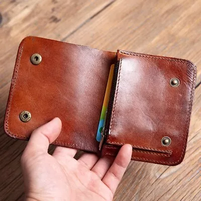 Handmade Pure Leather Wallet For Men Personalised Wallet Full Grain Leather • $27.50