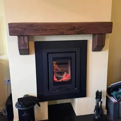 Solid Oak Mantel Beam Fireplace/ Fire Surround/ Mantel Shelf 120cm X 15cm X 10cm • £140