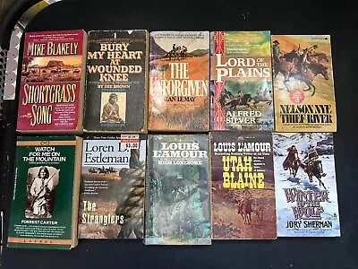 Lot Of 10 Vintage Men’s Adventure / Western Paperback Book Lot • $10.99