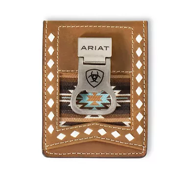 Ariat Southwestern Money Clip Brown - Accessories Wallet - A3559302 • $39