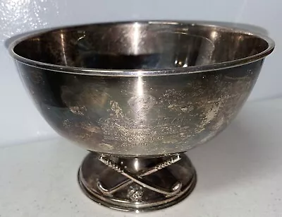 RARE Vintage Metal Pedestal Bowl GOLF DESIGN M3 • $12.50