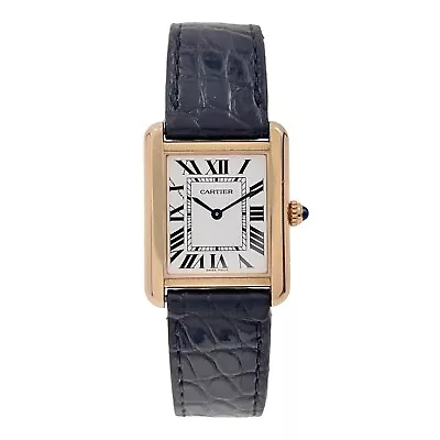 Cartier Tank Solo 18k Rose Gold Quartz Women's Watch Watch 3168 • $3995