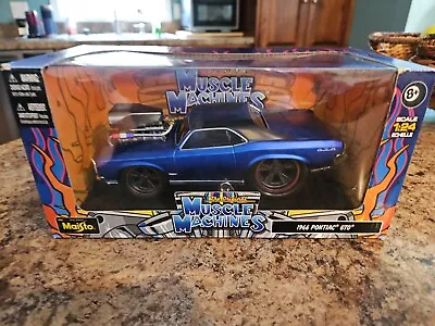 MUSCLE MACHINES 1966 PONTIAC GTO DIECAST 1/24 SCALE-In Original Box. • $30