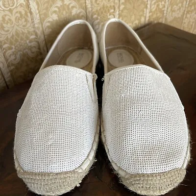 Michael Kors Espadrilles Size 9 White Sequence • $40