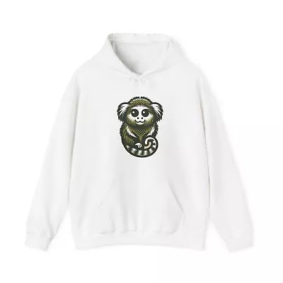 Adult Hoodie Sweatshirt Playful Pygmy Marmoset Logo Design Monkey Primate Animal • $37.42