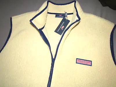 NEW! Men's Vineyard Vines Zip-Up Deep Pile Fleece Vest Jacket 3XL Big NWT! • $74.99