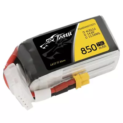 Tattu 14.8V 850mAh 75C 4S1P Li-Po Battery Pack With XT30 Connector TAA8504S75XT3 • $40