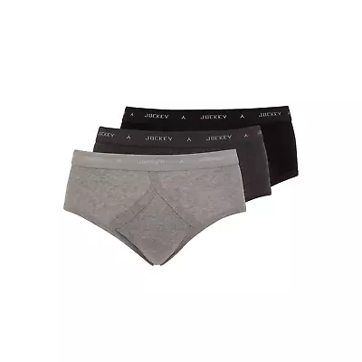 Jockey Classic Y Fronts Black/Grey - 3 Pack • £26.95