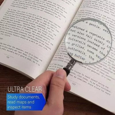 Magnifying Glass 10x Handheld Magnifier For Reading  Seniors F1F0 Fast • £5.82