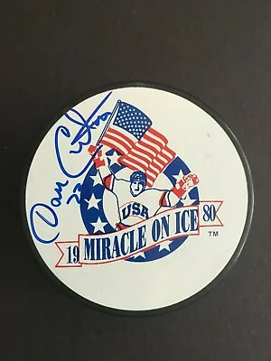 Dave Christian  Autographed  Miracle On Ice Puck   J.s.a. Authenticated • $59.95