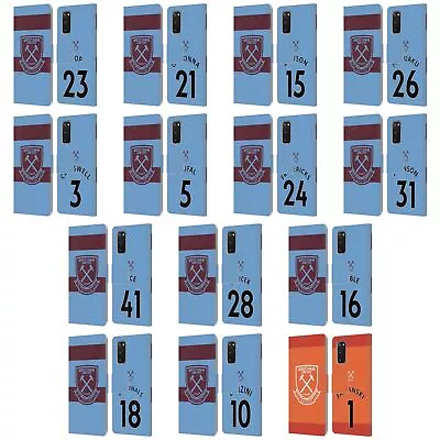 West Ham United Fc 2021/22 Players Away Kit Leather Book Case For Samsung 2 • £19.95