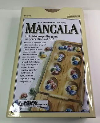 Mancala Premier Solid Wood Board Game Vintage 2001 Gemstone Pieces Complete • $7.99