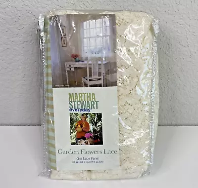 NEW 1998 Vintage Martha Stewart Everyday Garden Flowers One Lace Panel 40 X 84” • $16.95