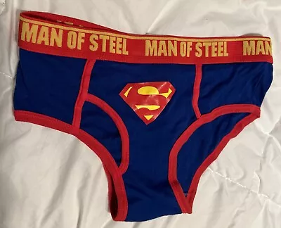 Medium (32-34) Vintage SUPERMAN Man Of Steel Ringer Style Fly Front Men's Briefs • $29.95