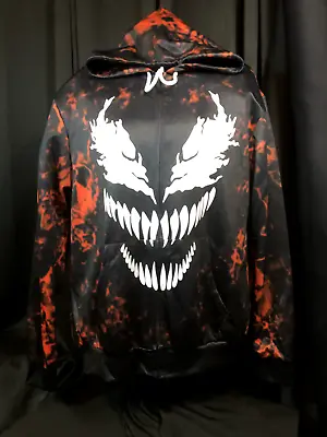 VENOM XL Zip Up Hoodie 3D Sweatshirt Coat Superhero Jacket Costume RED HOT! • $36.99