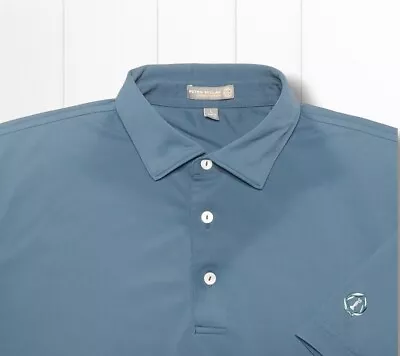 Muirfield Village Golf Club Peter Millar Summer Comfort Polo Men's Large Blue • $14.95