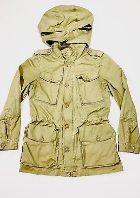 J.Crew Jacket Women Sz Small Olive Green Boyfriend Fatigue Military Cargo Jacket • $33