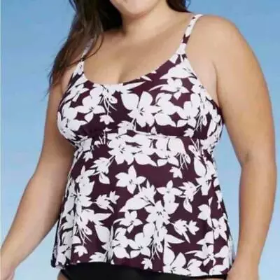 Kona Sol Women's Post-Mastectomy Bralette Sweet Escape Tankini Swim Top 12-14 L • $15