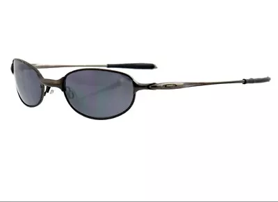 Rare VTG OAKLEY E-Wire 2.1 Gunmetal Oval Sport SUNGLASSES! Unisex *Free Shipping • $88.27