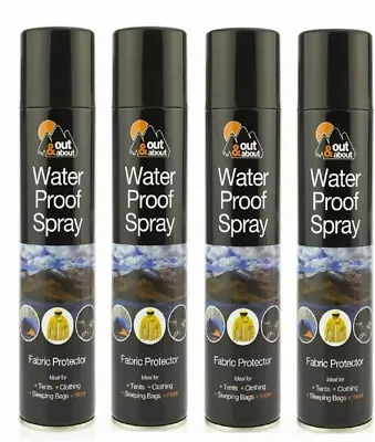 WATERPROOF SPRAY FOR TENT CLOTH SHOES FISHING CAMPING FABRIC PROTECTOR 300ml • £5.69