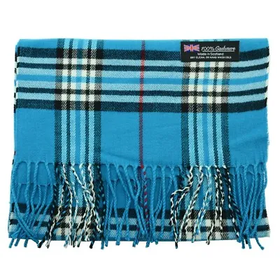 Men Women Unisex 100% Cashmere Classic Scarf Tartan Stripe Plaid Wool Scotland • $7.99