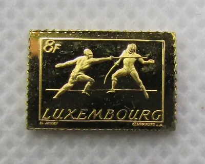 Luxembourg 1952 24k On 925 Sterling Silver Ingot Olympic Stamp • £19.24