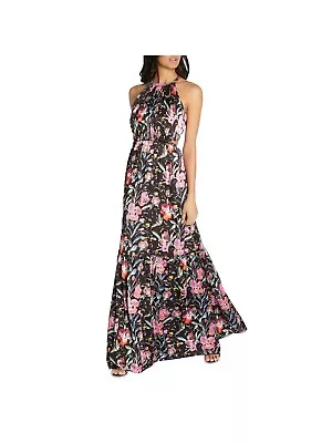 AIDAN AIDAN MATTOX Womens Tiered Lined Sleeveless Halter Maxi Formal Gown Dress • $41.99