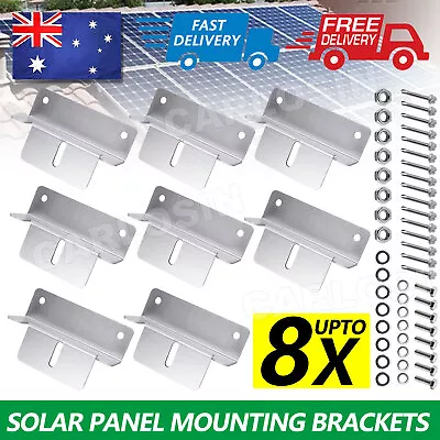 4/8PCS Solar Panel Mounting Z Bracket Set For Flat Roof Wall Mount Kit Aluminum • $11.85