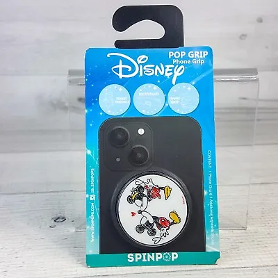 Disney Spinpop Mickey & Minnie Mouse Kissing Love Pop Up Grip Phone Stand NEW • $12.99