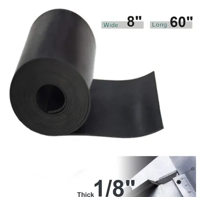$24.99 • Buy Neoprene Rubber Sheet 8  Wx 60 L 1/8” THK Solid Rolls Strips Flooring Pads Mat
