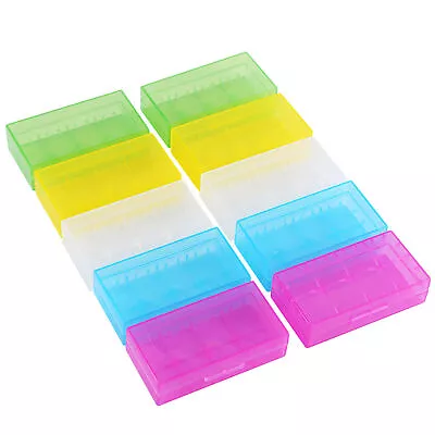 5 Colors Multifunctional Transparent Plastic Holder Storage Box For 18650 18350 • £6.41