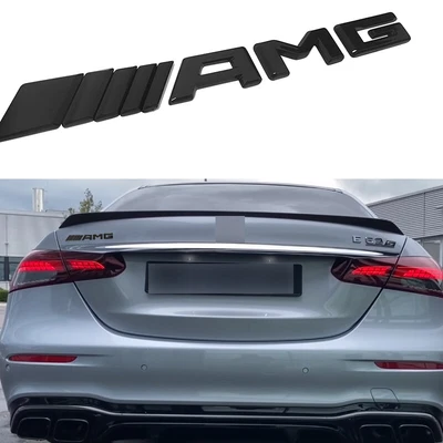 $11.98 • Buy Black Rear Badge For AMG Emblem A B C E S CL SL ML CLK CLS SLK 2017+ Trunk Lid