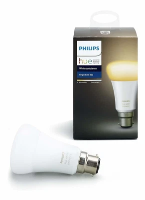 $38 • Buy Philips HUE White Ambiance A60 Smart LED Dimmable Bulb B22