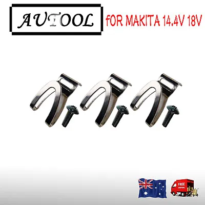 3x Belt Hooks For Makita  Battery Tool Impact Driver Hammer Drill  LXT 14.4V 18V • £9.87