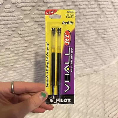 77285 Pilot VBall RT Black Ink Rolling Ball Pens Refill Lot Of 2 Replacment • $8