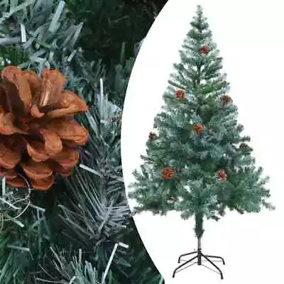 4.9 Ft Green Artificial Christmas Spruce Tree With Pinecones Holiday Decoration • $66.69