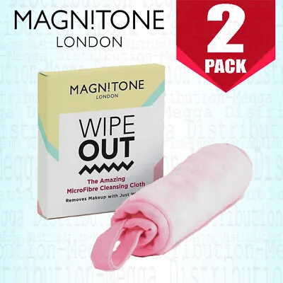 Magnitone WipeOut Reusable MicroFibre Makeup Removal Facial Cleansing Cloths X 2 • £3.50
