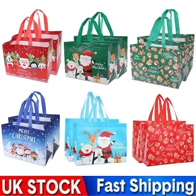 £9.99 • Buy 2-10PCS Christmas Gift Bag Reusable Non-woven Storage Bag Tote Bag Shopping Bag