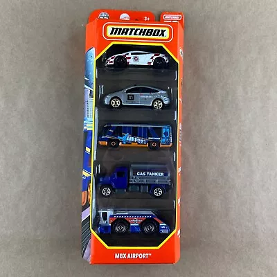 Matchbox MBX Airport 5-Pack Cars Gallardo Police Prius Shuttle Pumper 1:64 2023 • $8.99