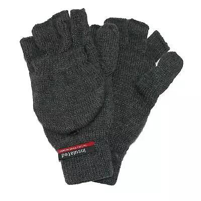 New CTM Men's Knit Flip Top Insulated Gloves • $13.76