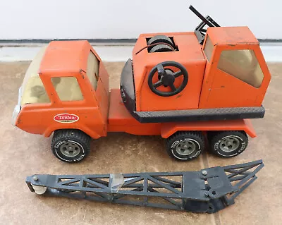 Vintage TONKA Orange Swivel Crane Truck Pressed Steel 1970s • $9.95