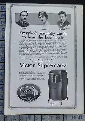 1917 Victor Phonograph Cabinet Xvii Music Dance Sing Vintage Art Ad  Ca29 • $21.95