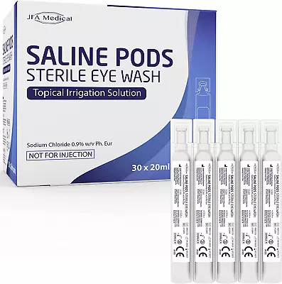 Sterile Saline Solution Eye Wash And Wound Pods 20Ml Box Of 30 • £12.23