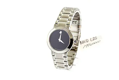 Ladies Movado 0606192 Stiri Stainless Steel Black Dial Watch • $399