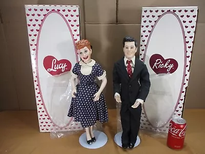 Vintage I Love Lucy Porcelain Dolls LUCY & RICKY By Hamilton Collection In Box • $95.99