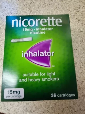 £34.99 • Buy Nicorette 15 Mg Inhalator Nicotine 36 Cartridges  15 Mg Per Cartridge