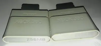 2X OEM Microsoft Xbox 360 256MB White Memory Unit Card  Authentic Set • $25