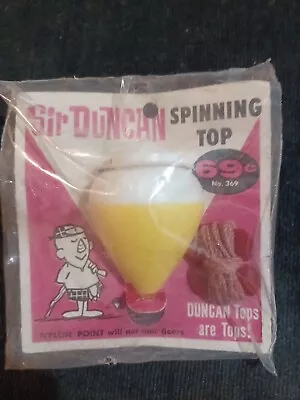 Sir Duncan Spin Top Duncan No. 369 Yellow And White NIB NOS Vintage Top  • $30