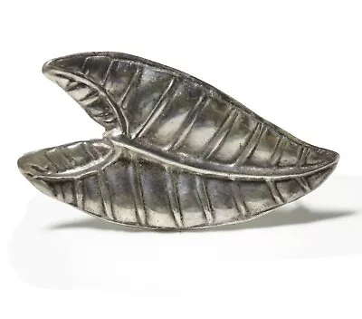 Ming's Hawaii Brooch Signed MING'S Sterling Silver  Hawaiian Jewelry  'Ape Leaf • $150