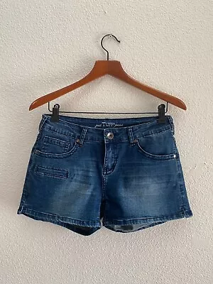 Cowgirl Tuff Jean Shorts SHJTSP Size 27 Medium Dark Wash Mid-Rise • $24.97